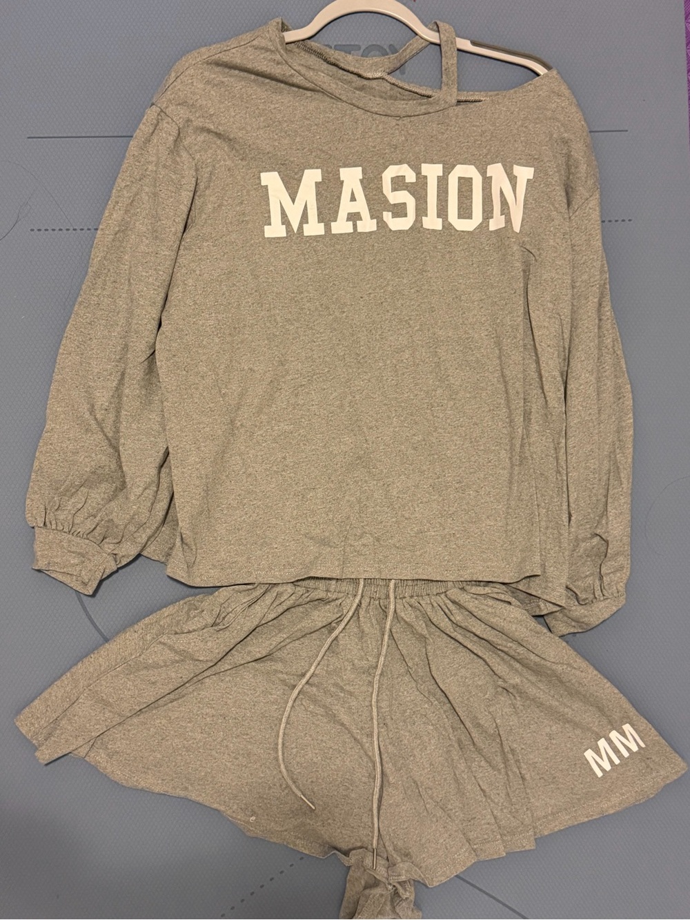 Gray 'Masion' Lounge Set with Shorts